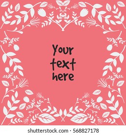 Floral Illustration Wedding Background | Editable vector template for text background