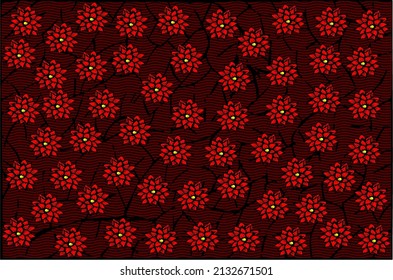 Floral illustrations of beautiful pattern