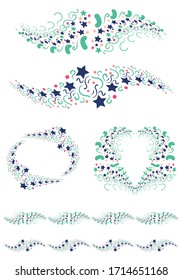 Pincel ilustrador floral para marco