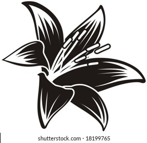 floral ilustration in vector format very easy to edit, tropical flower very usable for design complement