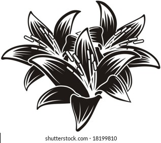 floral ilustration in vector format very easy to edit, tropical flower very usable for design complement