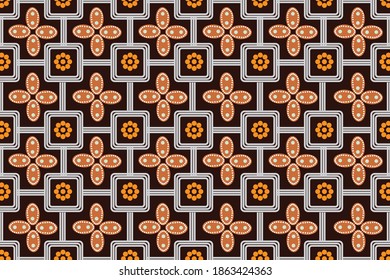 Floral Indonesian design : Batik is a technique of wax-resist dyeing applied to whole cloth, or cloth made using this technique originated from Indonesia.