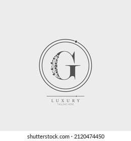 Floral Initial Alphabet G flowers bouquet composition. Elegant collection for wedding invites decoration, logo other concept ideas.