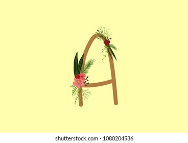 Floral initial letter