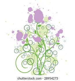 Floral Ink Background