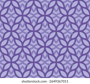 Floral Inspired Interlocking Pattern with Soft Purple Hue Modern Textile Design Creative Wallpaper Distinct Decorative Background Backdrop Design
