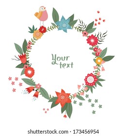 Floral invitation background 
