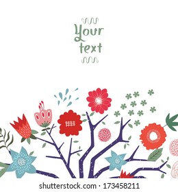 Floral invitation background 