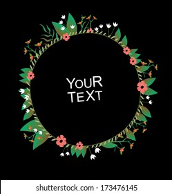Floral invitation background 