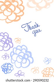 Floral invitation background  hand drawn , vector illustration