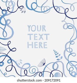 Floral invitation background, template.