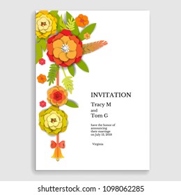 Floral invitation card