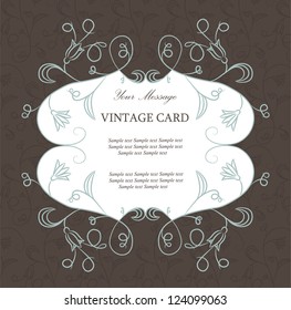 Floral invitation card