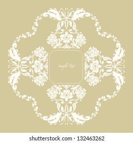 Floral invitation card