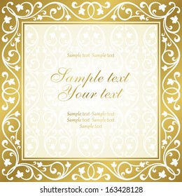 Floral invitation card. 
