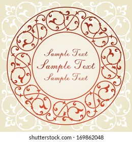 Floral invitation card.