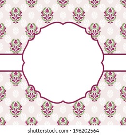 Floral invitation card.