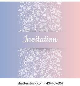 floral invitation card