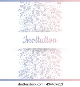 floral invitation card