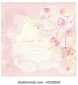 floral invitation card