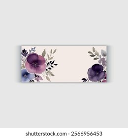 Floral invitation card template design