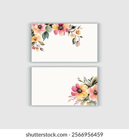 Floral invitation card template design