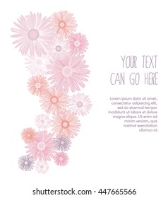 Floral Invitation Card Template - Invite Vector File with Pretty Flowers and Text Area