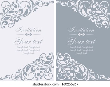 Floral invitation cards 