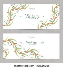 floral invitation cards for your design