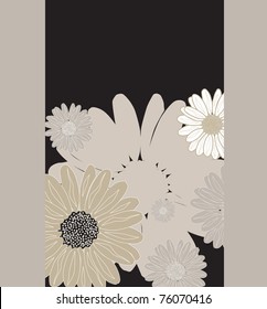 floral invitation for life events with place for text