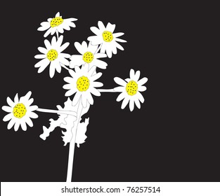 floral invitation for life events with place for text
