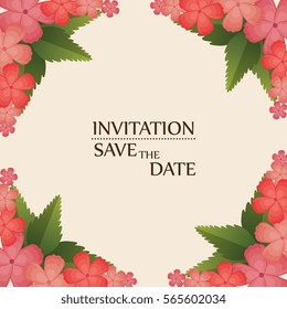 floral invitation save the date