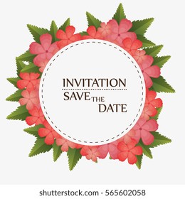 floral invitation save the date