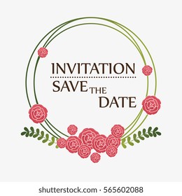 floral invitation save the date