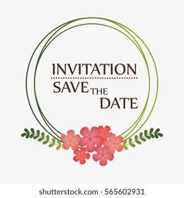floral invitation save the date