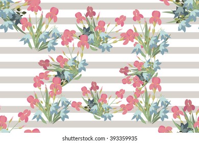 Floral iris bell  background vector illustration. Sprig  background, floral greeting card