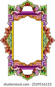 Floral Islamic Mushaf Art Frame Border Ornament