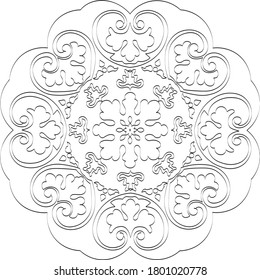 Floral isolated pattern on the white background 4