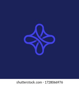Floral jewelry decoration, vector logo