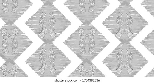 floral kalamkari ornament pattern Vector surface design for fabric, apparel textile, book, interior, wallpaper, phone case