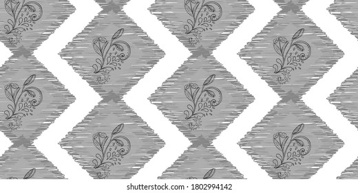 patrón de adorno floral kalamkari Diseño de superficie vectorial para tela, ropa textil, libro, interior, papel de pared, estuche de teléfono