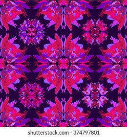  Floral kaleidoscope seamless pattern