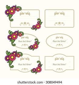 Floral Label Set