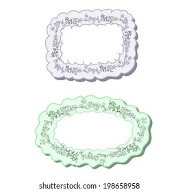 Floral labels set