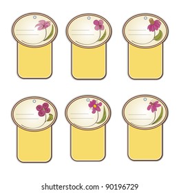 floral labels set