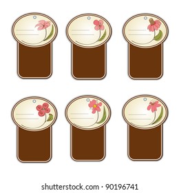 floral labels set