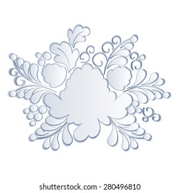 Floral  lace design. Vector illustration