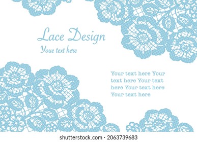 Floral lace frame. Design template. Vector illustration.