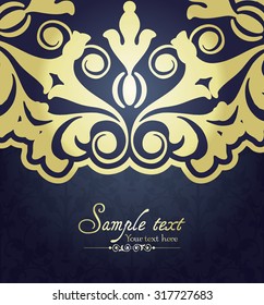 Floral lace illustration. Vector illustration.