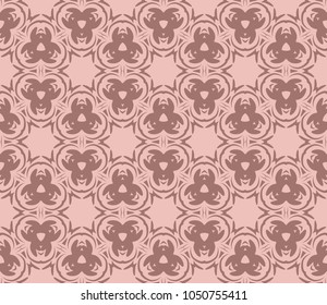 Floral lace ornament. Modern geometric pattern. Seamless vector illustration. For wallpaper, invitation, decor, fabric.